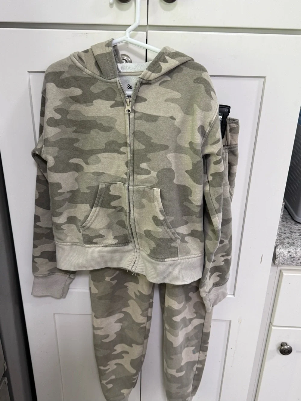 Soho Kids Olive Camo Zip Hoodie & Joggers